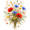 Bouquet di fiori selvatici colorati Design floreale della natura