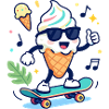 Glace Skateur Style Pop