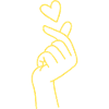 Goldenes Herz-Handzeichen
