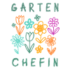 Garten Chefin Blumen Retro Design