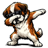 Dabbing St. Bernard