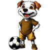 Footballeur chien