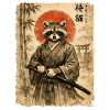 Samurai, Waschbär, Japanische Kunst, Anime