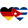 Germany Cuba Flag Heart