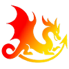 Flammender Drache gradient