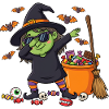 Dab Witch Enfants Filles Tout-petits Drôle