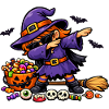Dab Witch Enfants Filles Tout-petits Drôle
