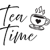 Tea Time Skriptzitat Niedliches Kaffeetassen-Design