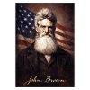 Ritratto di John Brown con bandiera degli Stati Uniti