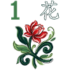 Mahjong-Blumenfliese 1