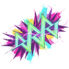 Neon Zigzag Graffiti