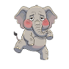 Cuddly baby elephant