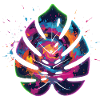 Farbexplosion Blattdesign