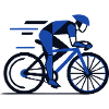 Dynamischer Rennrad Fahrer Polygon