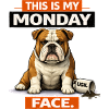 Bulldog Monday Face Graphic Tee