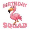 Birthday Squad Beach Summer Cruise Flamingo