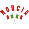 Norcia Crossed Italian Flags Emblem