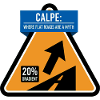 Calpe Cycling Steep Road Sign 