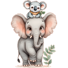 Amitié sauvage : éléphant et koala 🐘 🐨