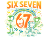 Six Seven 67 Italiensk Brainrot Nørd Humor Sjov