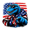 USA Dinosaur T-Shirt – Patriotic T-Rex