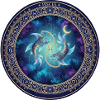 Fischzeichen im kosmischen Kreis