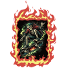 Flames Skeleton Skateboard