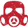 Grunge Gas Mask Nuclear Radioactive Particulate Matter