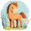 Horse on meadow