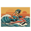 Retro Jet Ski Parrot "Wild Ride"