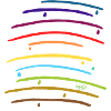 Rainbow arches with drops