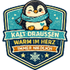 Kalt Draußen Warm Im Herz Pinguin