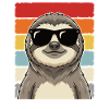 Cool Sloth Sunglasses Retro Animal Shirt