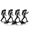 Walking Astronauts Space Exploration