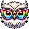 Rainbow Owl Glasses