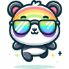 Rainbow Panda Sunglasses Summer Bear