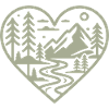 Heart Shape Landscape with Mountains & River