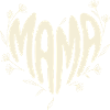 Mama Blossom Heart Typography