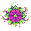 Farbenfrohe Mandala Blüte