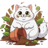 Garden cat in a pot adventure