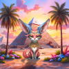 Pharaoh Cat at Sunset
