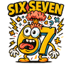 Six Seven 67 Italiensk Brainrot Nørd Humor Sjov