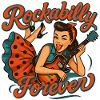 Rockabilly Forever: Rockabella con chitarra elettrica