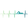 Swimming heartbeat swimmer gift