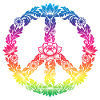 Peace Sign Floral Boho Style