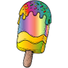 Rainbow Popsicle Cartoon Illustration
