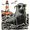 Seal Sea Coast Lighthouse