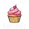 This girl loves baking cupcake