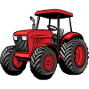Red Tractor Cartoon – Farming Style