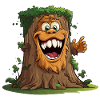 Giant tree with a broad grin